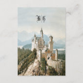 Vintage Messe Burg Rustikale Waldhochzeit Begleitkarte (Rückseite)