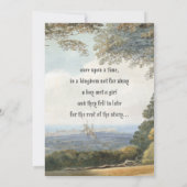 Vintage Messe Burg Rustikale Waldhochzeit Einladung (Rückseite)