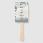 Vintage Messe Burg Rustikale Waldhochzeit Fächer (Vorderseite)