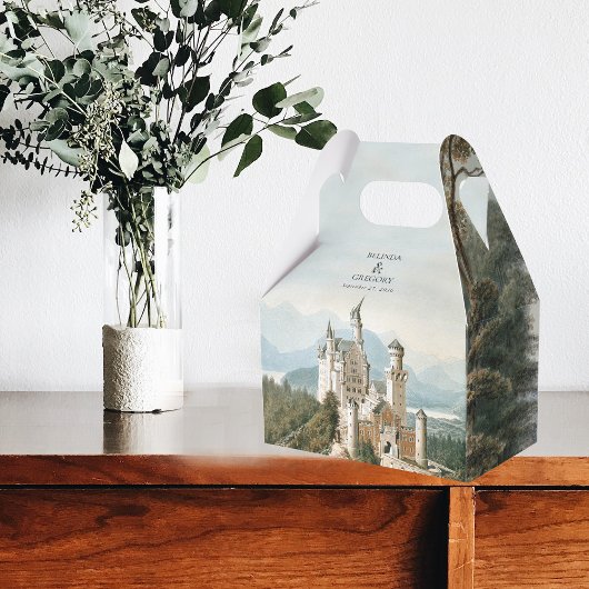 Vintage Messe Burg Rustikale Waldhochzeit Geschenkschachtel