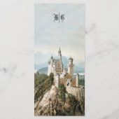 Vintage Messe Burg Rustikale Waldhochzeit Menükarte (Rückseite)