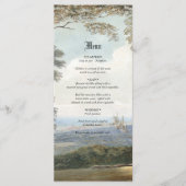 Vintage Messe Burg Rustikale Waldhochzeit Menükarte (Vorderseite)