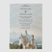 Vintage Messe Burg Rustikale Waldhochzeit Pergament Einladungen (Vorderseite)