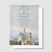 Vintage Messe Burg Rustikale Waldhochzeit Pergament Einladungen (Versetzt)