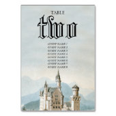 Vintage Messe Burg Rustikale Waldhochzeit Tischnummer (Rückseite)