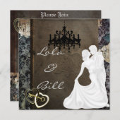 Vintage Messe Hochzeit Einladung AUTHENTIC AN (Vorne/Hinten)