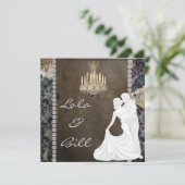 Vintage Messe Hochzeit Einladung AUTHENTIK (Stehend Vorderseite)