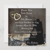 Vintage Messe Hochzeit Einladung AUTHENTIK (Rückseite)