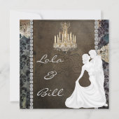 Vintage Messe Hochzeit Einladung AUTHENTIK (Vorderseite)