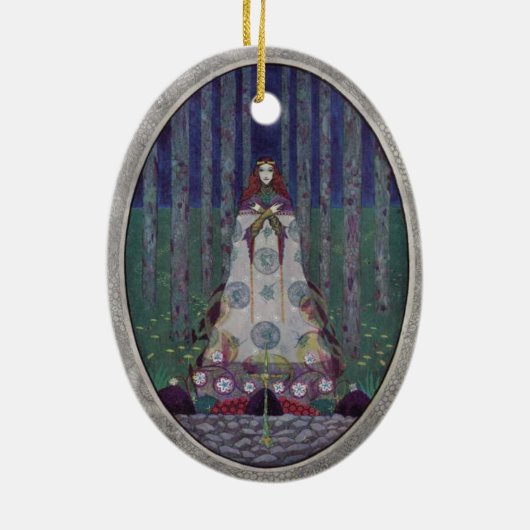 Vintage Messe Kunst Keramik Ornament (Hinten)