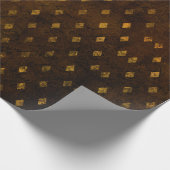 Vintage Messing Gold Damask Grunge texturiert Geschenkpapier (Ecke)