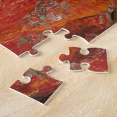 Vintage Meta Plückebaums Niedliche Katzenölmalerei Puzzle (Seite)