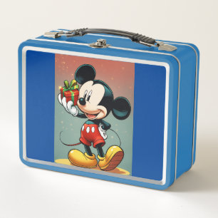 Vintage-Metall-Lunchbox mit klassischem Retro-Desi Metall Brotdose