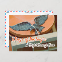 Vintage metallische Vogelfigur