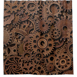 Vintage Metallmessgeräte Duschvorhang