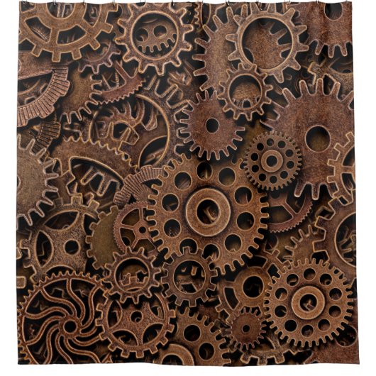 Vintage Metallmessgeräte Duschvorhang (Vorderseite)