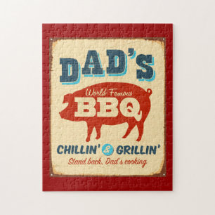 Vintage-Metallschild - Vatis Grillparty Puzzle
