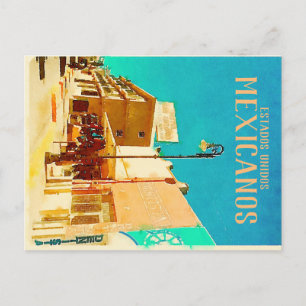 Vintage Mexicanos Reise Postkarte