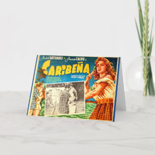 Vintage mexikanische Filmplakat-Grußkarte Karte