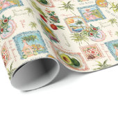 Vintage mexikanische Reisedrucke Geschenkpapier (Rolleneckpunkt)