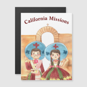Vintage mexikanische Volkskunst bei Mission SjC Magnetkarte