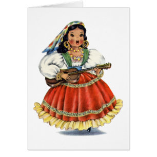 Vintage mexikanisches Mädchen in traditioneller Kl