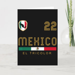 Vintage-Mexiko-Fußball-Flaggen-Fan-Geschenk Karte