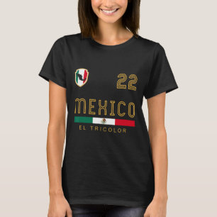 Vintage-Mexiko-Fußball-Flaggen-Fan-Geschenk T-Shirt