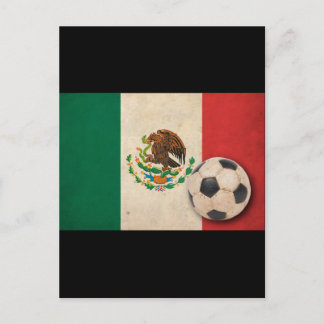 Vintage Mexiko Fußball Postkarte