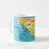 Vintage Mexiko-Karte Kaffeetasse (Vorderseite Links)