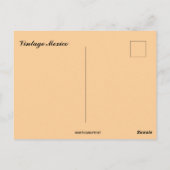 Vintage-Mexiko-Karte Postkarte (Rückseite)