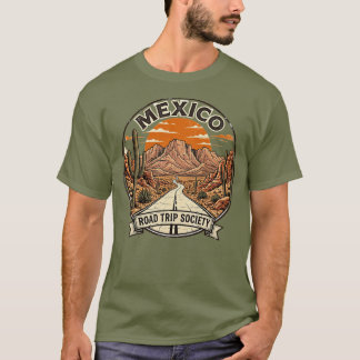 Vintage-Mexiko-Straßen-Trip-Gesellschaft Wüstenabe T-Shirt