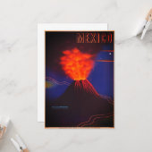 Vintage-Mexiko-Vulkan Karte (Vorderseite/Rückseite Beispiel)