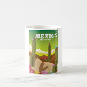 Vintage-Mexiko-Wüsten-Reiseplakat Kaffeetasse