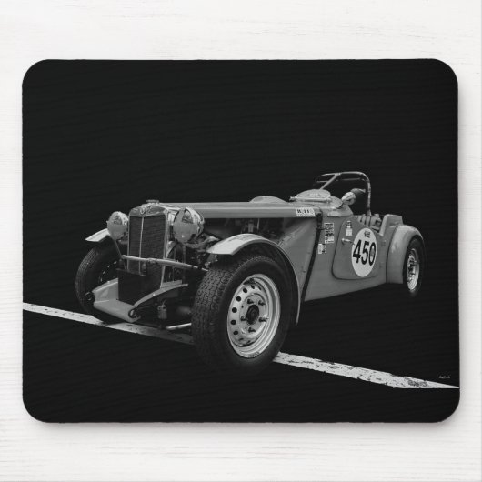 Vintage MG Nummer 450 Rennwagen Mousepad (Vorne)