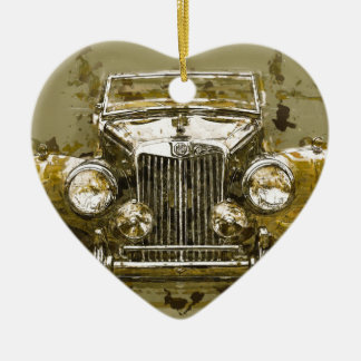 Vintage MG Sportwagen Keramikornament