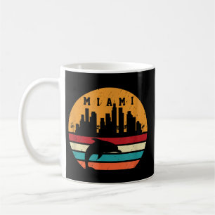Vintage Miami 80er Jahre Delfin Silhouette Souveni Kaffeetasse
