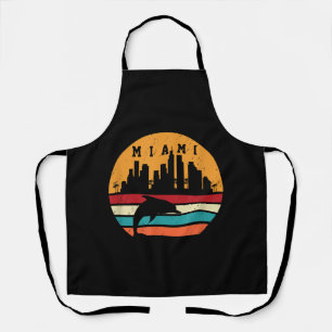 Vintage Miami 80er Jahre Delfin Silhouette Souveni Schürze
