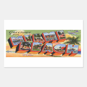 Vintage Miami Beach Aufkleber