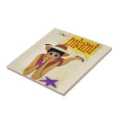 Vintage Miami Beach Fliese (Seite)