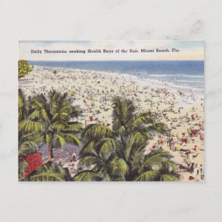 Vintage Miami Beach Florida Postkarte