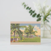 Vintage Miami Beach Florida Sonnenbadekarte Postkarte (Stehend Vorderseite)