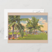 Vintage Miami Beach Florida Sonnenbadekarte Postkarte (Vorne/Hinten)