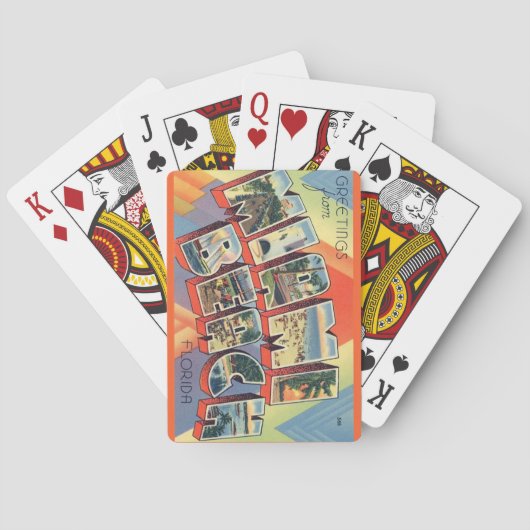 Vintage Miami Beach Florida Spielkarten (Rückseite)