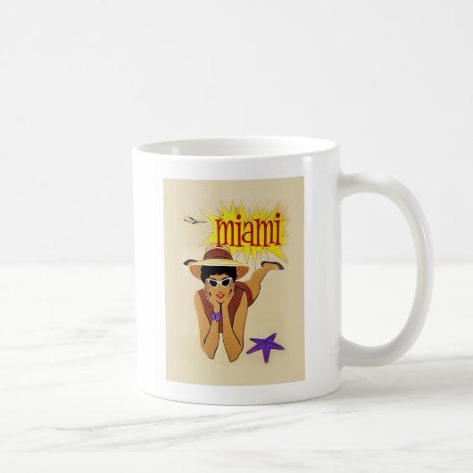 Vintage Miami Beach Kaffeetasse (Rechts)