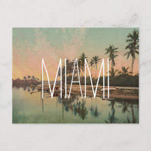 Vintage Miami beach photo wanderlust travel hipste Postkarte