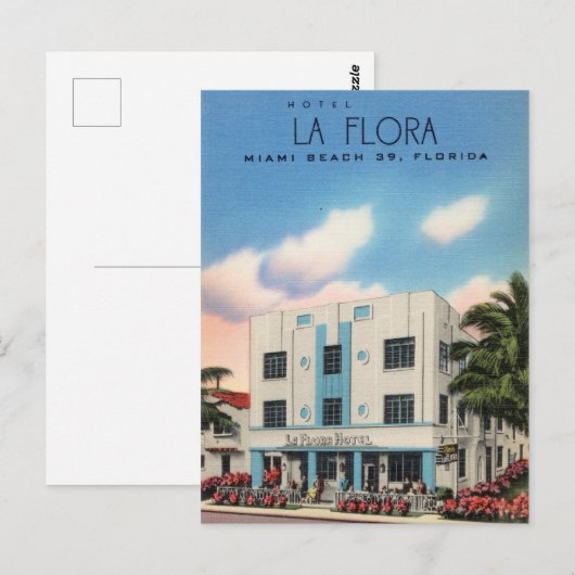 Vintage Miami Beach-Werbung Postkarte (Vorne/Hinten)