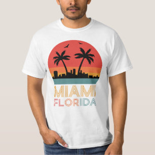 Vintage Miami Florida City und Palmen T-Shirt