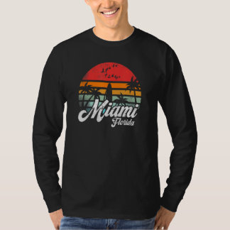 Vintage Miami Florida Funny Beach Sport Waves Surf T-Shirt