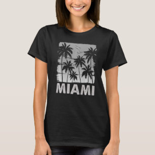 Vintage Miami Florida Grafik Liebe Miami Florida F T-Shirt